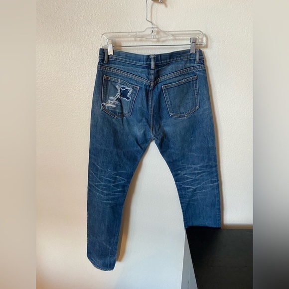 A.P.C. Women's Distressed Selvedge Denim Slim Fit Jeans Size 29 100% Cotton - Picture 3 of 11